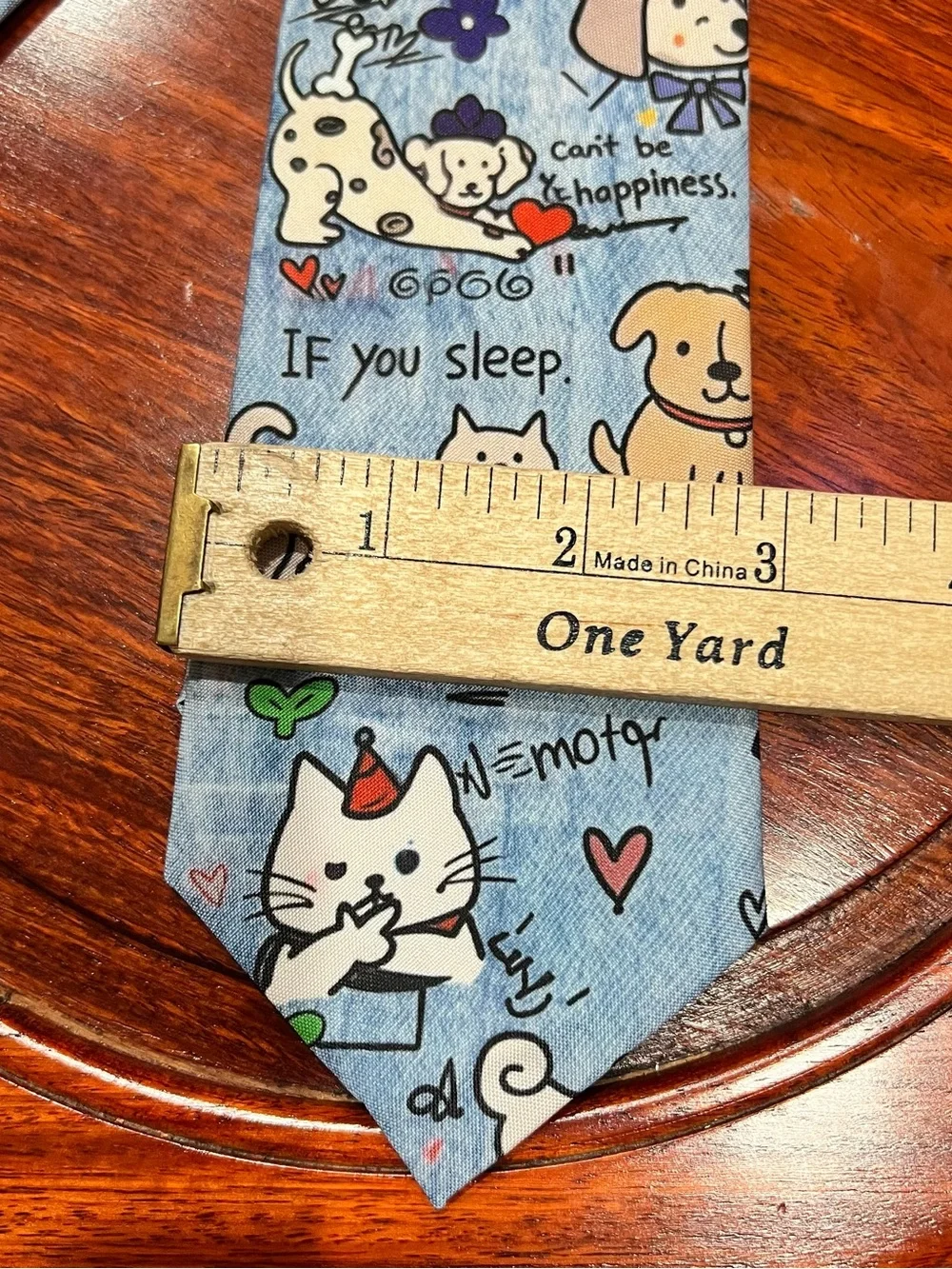 Pet-Themed Blue Cat & Dog Necktie for Cat Lovers
